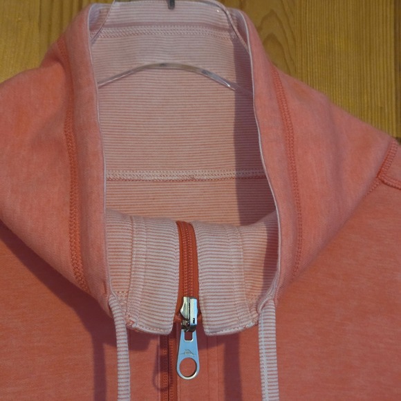 Tommy Bahama Coral Pink Quarter Zip Hoodie Tunic Pullover Women's Swim Coverup - Picture 7 of 16